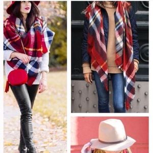 * SALE * Plaid Tartan Blanket Scarf